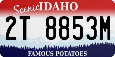 ID license plate 2T8853M