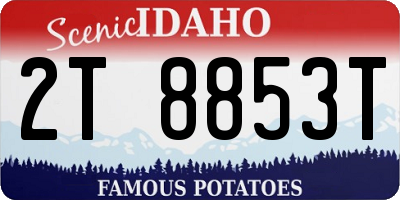 ID license plate 2T8853T