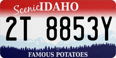 ID license plate 2T8853Y