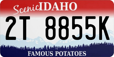 ID license plate 2T8855K