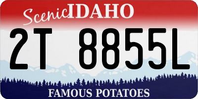 ID license plate 2T8855L