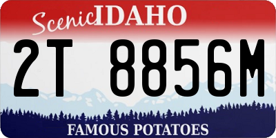 ID license plate 2T8856M