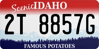 ID license plate 2T8857G