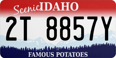 ID license plate 2T8857Y