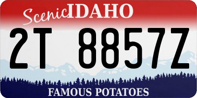 ID license plate 2T8857Z