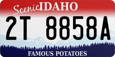 ID license plate 2T8858A