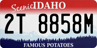 ID license plate 2T8858M