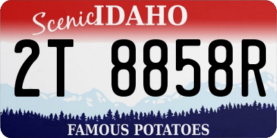 ID license plate 2T8858R