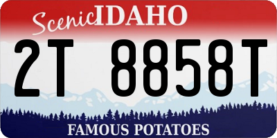ID license plate 2T8858T