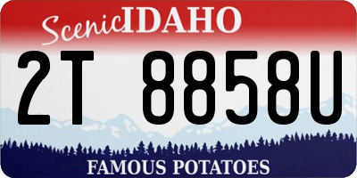 ID license plate 2T8858U
