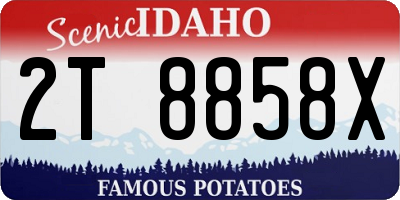 ID license plate 2T8858X