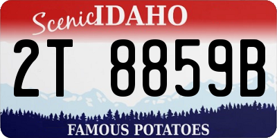 ID license plate 2T8859B
