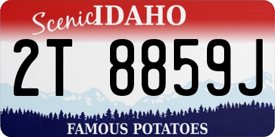 ID license plate 2T8859J