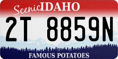 ID license plate 2T8859N