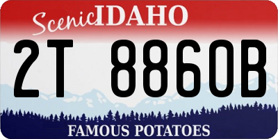 ID license plate 2T8860B
