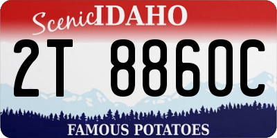 ID license plate 2T8860C