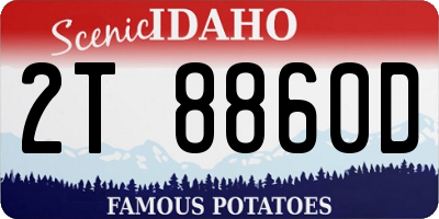 ID license plate 2T8860D