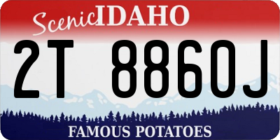 ID license plate 2T8860J