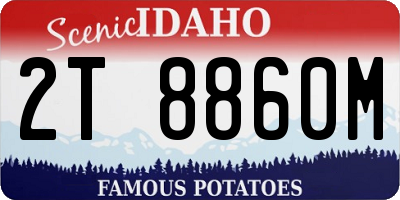 ID license plate 2T8860M
