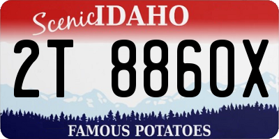 ID license plate 2T8860X