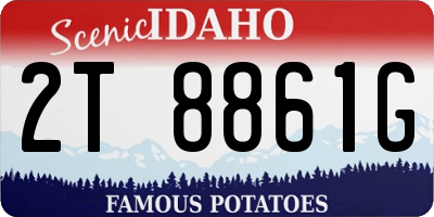 ID license plate 2T8861G