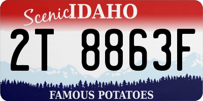 ID license plate 2T8863F