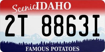 ID license plate 2T8863I