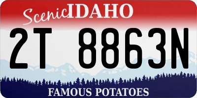 ID license plate 2T8863N