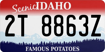 ID license plate 2T8863Z
