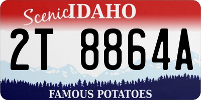 ID license plate 2T8864A