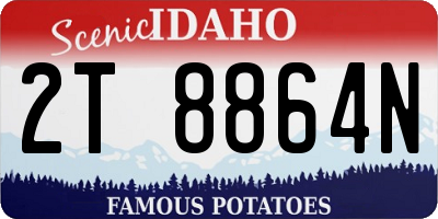 ID license plate 2T8864N