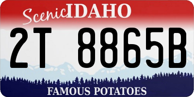 ID license plate 2T8865B