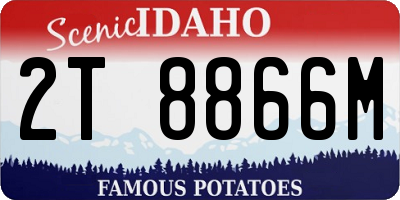 ID license plate 2T8866M