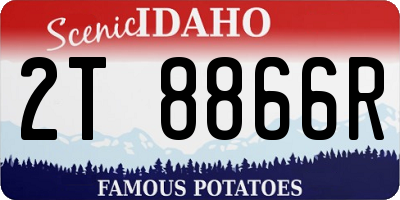 ID license plate 2T8866R