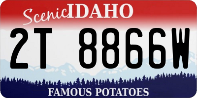 ID license plate 2T8866W