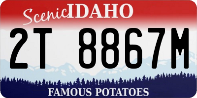 ID license plate 2T8867M