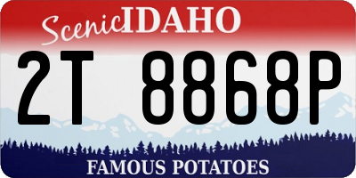 ID license plate 2T8868P