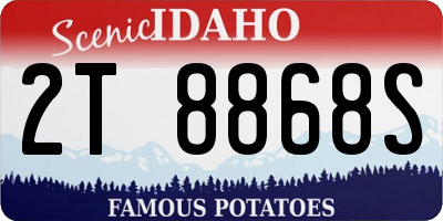 ID license plate 2T8868S