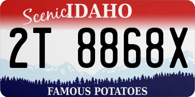 ID license plate 2T8868X