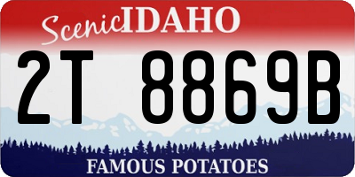 ID license plate 2T8869B