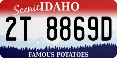 ID license plate 2T8869D