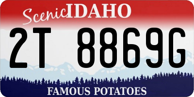 ID license plate 2T8869G