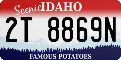 ID license plate 2T8869N
