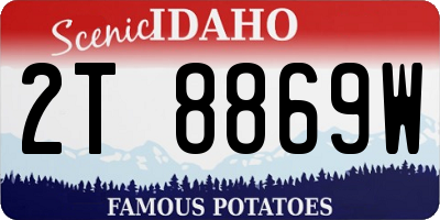 ID license plate 2T8869W