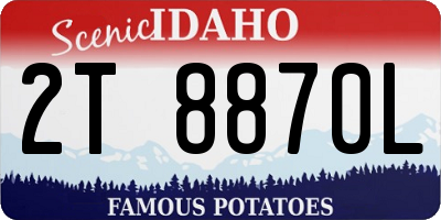 ID license plate 2T8870L