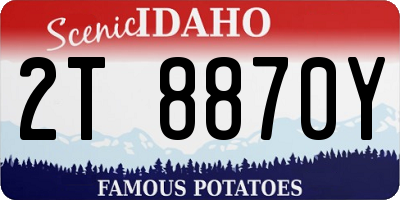 ID license plate 2T8870Y