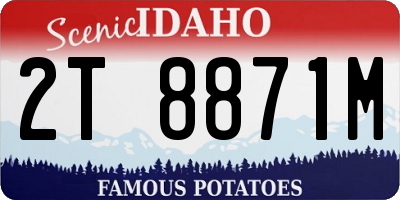 ID license plate 2T8871M