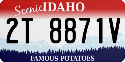 ID license plate 2T8871V