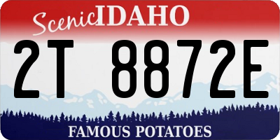 ID license plate 2T8872E