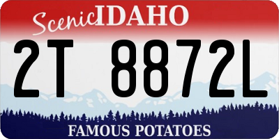ID license plate 2T8872L
